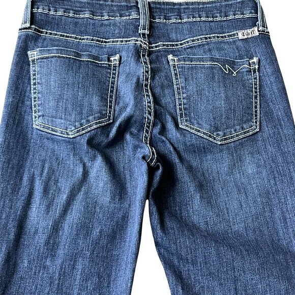 Cruel Girl Hannah Women 26L Denim Super Flare Dark Stonewash Embroidered Cowgirl - Picture 9 of 16